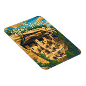 Mesa Verde Nationalpark Illustration Kunst, Dichtu Magnet (Rechte Seite)