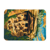 Mesa Verde Nationalpark Illustration Kunst, Dichtu Magnet (Horizontal)