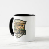 Mesa Verde Nationalpark Illustration Kunst, Dichtu Tasse (Vorderseite Links)