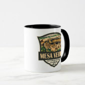 Mesa Verde Nationalpark Illustration Kunst, Dichtu Tasse (VorderseiteRechts)