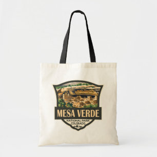 Mesa Verde Nationalpark Illustration Kunst, Dichtu Tragetasche