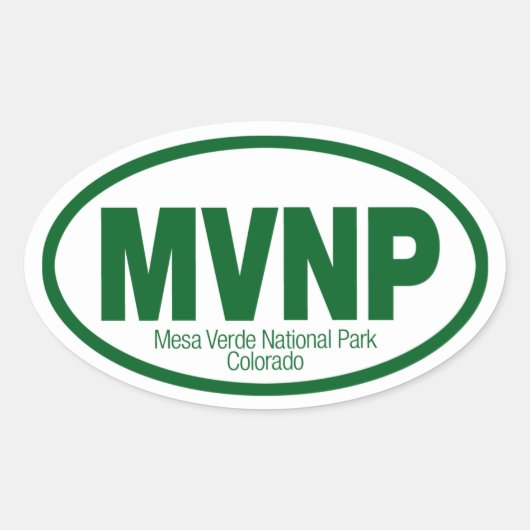 Mesa Verde Nationalpark Ovaler Aufkleber (Vorderseite)