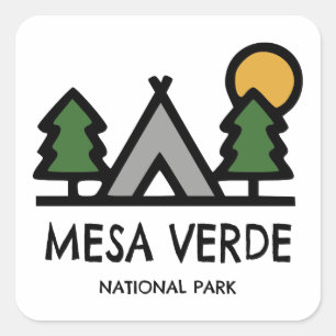 Mesa Verde Nationalpark Quadratischer Aufkleber