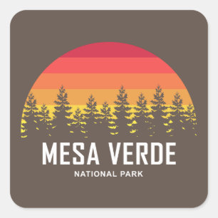 Mesa Verde Nationalpark Quadratischer Aufkleber