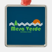 Mesa Verde Nationalpark Retro Ornament Aus Metall (Vorne)