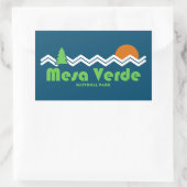 Mesa Verde Nationalpark Retro Rechteckiger Aufkleber (Tasche)