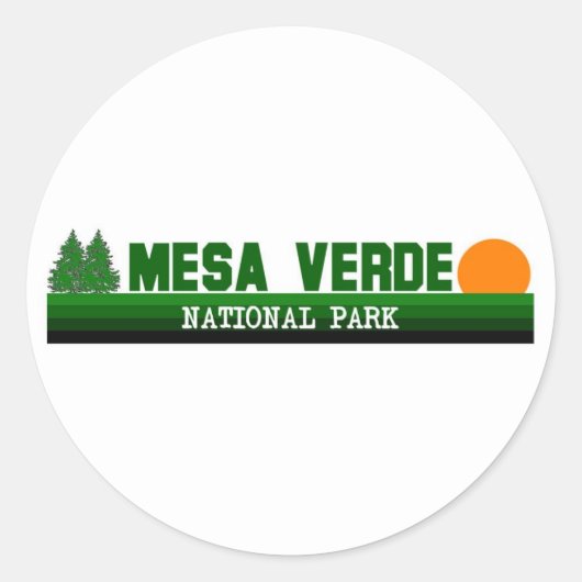 Mesa Verde Nationalpark Runder Aufkleber (Vorderseite)