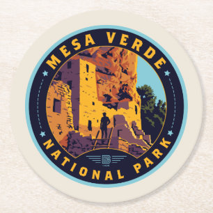Mesa Verde Nationalpark Runder Pappuntersetzer