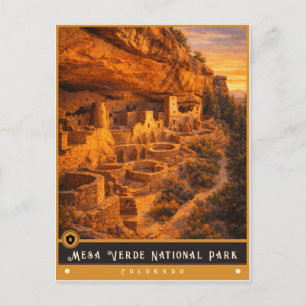 Mesa Verde Nationalpark   Vintage Postkarte