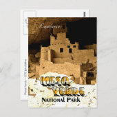 Mesa Verde - Vintager Stil Postkarte (Vorne/Hinten)
