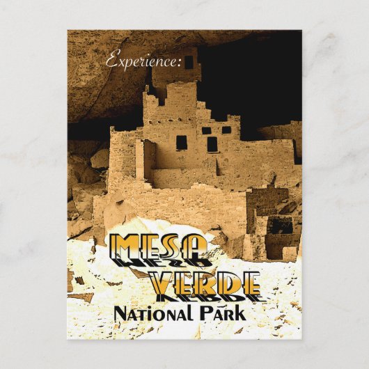 Mesa Verde - Vintager Stil Postkarte (Vorderseite)