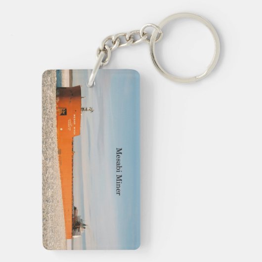 Mesabi Miner Rechteck Acrylschlüsselketten Schlüsselanhänger (Rückseite)
