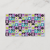 Meseros Seating Plan Boda Divertida Lila Azul Platzkarte (Rückseite)