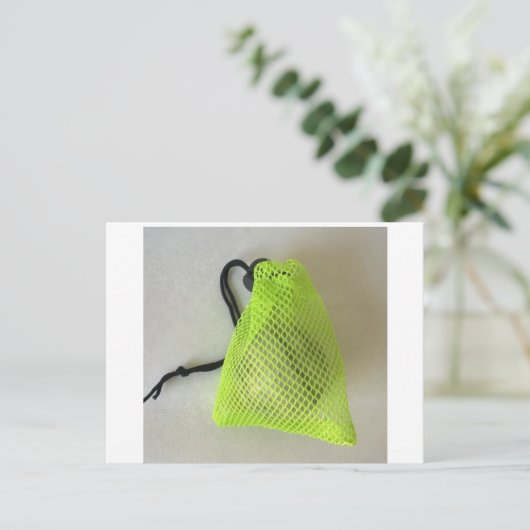 Mesh Gemüse Packbeutel, Mesh Drawstring Bag Postkarte (Stehend Vorderseite)