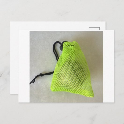 Mesh Gemüse Packbeutel, Mesh Drawstring Bag Postkarte (Vorne/Hinten)