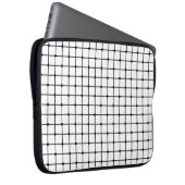 Mesh Muster monochrome geometrische Laptopschutzhülle (Vorne Rechts)