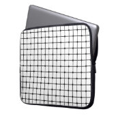 Mesh Muster monochrome geometrische Laptopschutzhülle (Vorderseite Links)