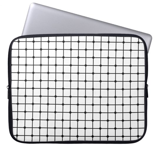 Mesh Muster monochrome geometrische Laptopschutzhülle (Vorderseite)
