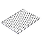 Mesh Muster monochrome geometrische Notizblock (Linke Seite)