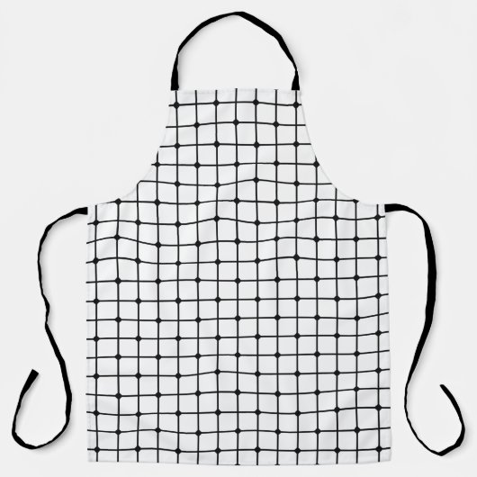 Mesh Muster monochrome geometrische Schürze (Vorderseite)