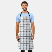 Mesh Muster monochrome geometrische Schürze (Getragen)