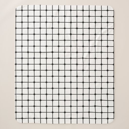 Mesh Muster monochrome geometrische Sherpadecke (Vorderseite)
