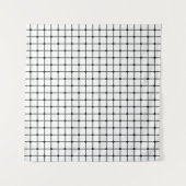 Mesh pattern monochrome geometric wandteppich (Vorderseite (Horizontal))