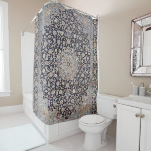 Mesh Persia Dusty Blue Dunkelgrau Duschvorhang
