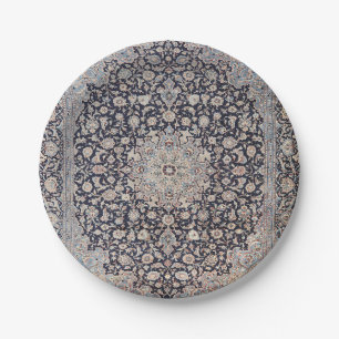 Mesh Persia Dusty Blue Dunkelgrau  Pappteller