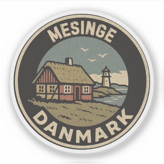 Mesinge, Dänemark Aufkleber (Vorderseite)