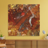 Mesmerisieren der Abstrakten dunkelroten Goldkompo Leinwanddruck (Insitu (Wohnzimmer))