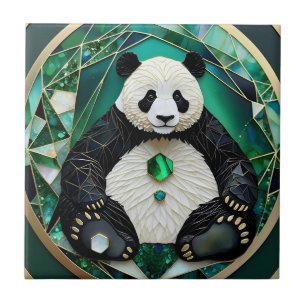 Mesmerisieren geometrischer Panda Fliese