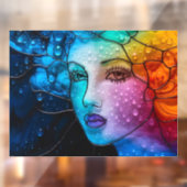 Mesmerisieren Lady Face gestanztes Glas 3D Alkohol Fensteraufkleber (Blatt 2)