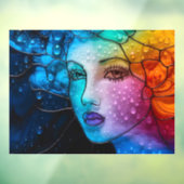 Mesmerisieren Lady Face gestanztes Glas 3D Alkohol Fensteraufkleber (Blatt 3)