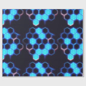 Mesmerisieren von Holografisch Cyberpunk Hexagon T Geschenkpapier (Flach)