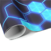 Mesmerisieren von Holografisch Cyberpunk Hexagon T Geschenkpapier (Rolleneckpunkt)