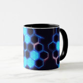 Mesmerisieren von Holografisch Cyberpunk Hexagon T Tasse (VorderseiteRechts)