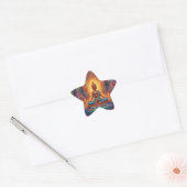 Mesmerisierend psychedelisches Bild Stern-Aufkleber (Umschlag)