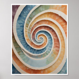 Mesmerisierende Spiralmuster Wand Art Decor Poster