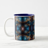 Mesmerisierende Swirling Mandelbrot Motifs - Frakt Zweifarbige Tasse (Links)