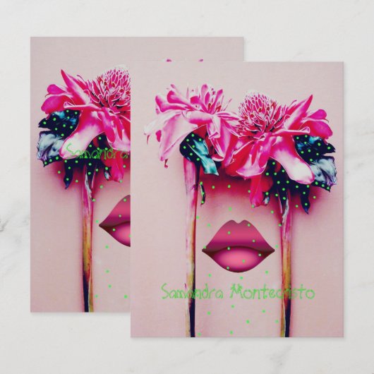 Mesmerisierende Wunderkarte Blume (Vorne/Hinten)