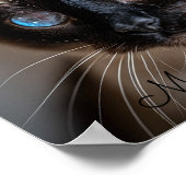 Mesmerisierender Blick: Siamische Katze Poster (Ecke)