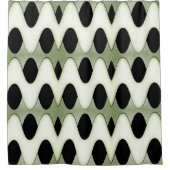 Mesmerisierwellen erzeugen modernes Design Grün Duschvorhang (Vorderseite)