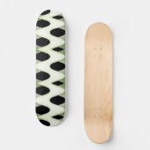 Mesmerisierwellen erzeugen modernes Design Grün Skateboard (Vorderseite)