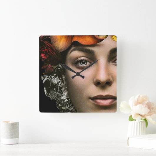 Mesmerize Quadratische Wanduhr (Zuhause)