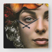 Mesmerize Quadratische Wanduhr (Vorderseite)