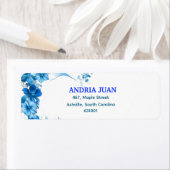 Mesmerizing Blue Floral Return Address Labels (Insitu)
