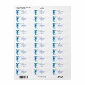 Mesmerizing Blue Floral Return Address Labels (Vorne)