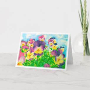 Mesmerizing Field watercolor art greeting card Karte
