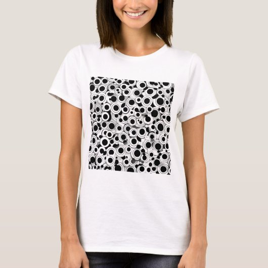 Mesmerizing Monochrome Circles T-Shirt (Vorderseite)